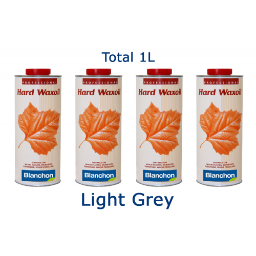 Blanchon HARD WAXOIL (hardwax) 1 ltr (four 0.25 ltr cans) LIGHT GREY 04121304 (BL)